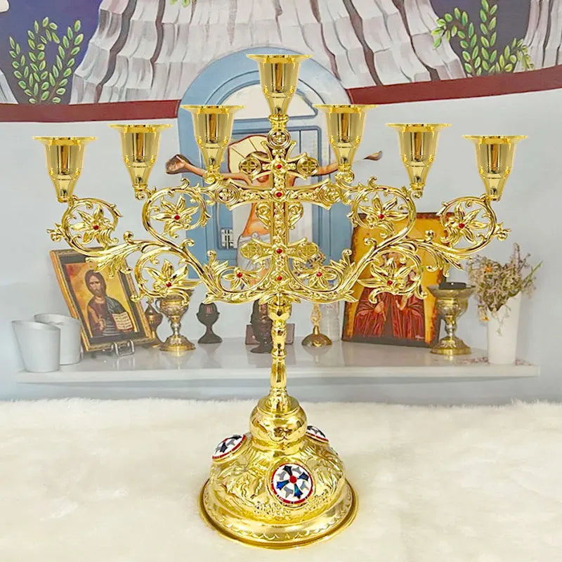 Orthodox Enameled Long Candle stand